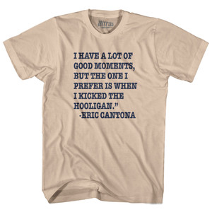 Eric Cantona Adult Cotton T-shirt - Creme