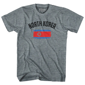 North Korea Country Flag Heritage Youth Tri-Blend T-shirt - Athletic Grey North Korea Country Flag Heritage Youth Tri-Blend T-shirt - Athletic Grey