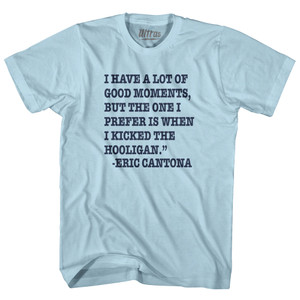 Eric Cantona Adult Cotton T-shirt - Light Blue