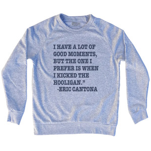 Eric Cantona Adult Tri-Blend Sweatshirt - Heather Grey
