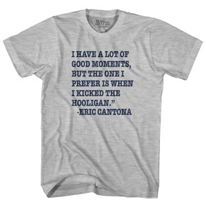 Eric Cantona Adult Cotton T-shirt - Grey Heather