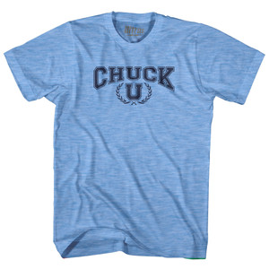 Chuck U Adult Tri-Blend T-shirt - Athletic Blue