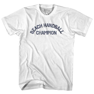 Beach Handball Champion Adult Cotton T-shirt - White