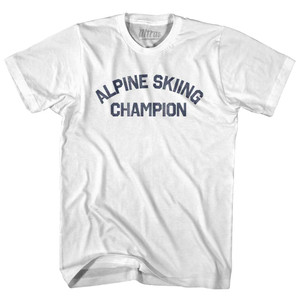 Alpine Skiing Champion Youth Cotton T-shirt - White Alpine Skiing Champion Youth Cotton T-shirt - White
