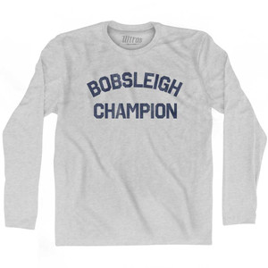 Bobsleigh Champion Adult Cotton Long Sleeve T-shirt - Grey Heather Bobsleigh Champion Adult Cotton Long Sleeve T-shirt - Grey Heather