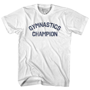 Gymnastics Champion Womens Cotton Junior Cut T-Shirt - White