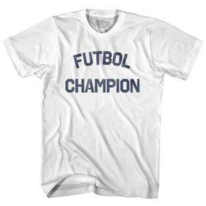Futbol Champion Womens Cotton Junior Cut T-Shirt - White