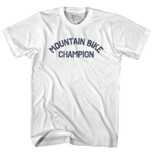 Mountain Bike Champion Womens Cotton Junior Cut T-Shirt - White Mountain Bike Champion Womens Cotton Junior Cut T-Shirt - White