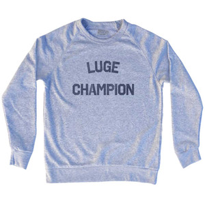 Luge Champion Adult Tri-Blend Sweatshirt - Heather Grey