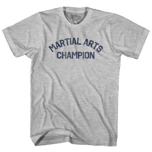 Martial Arts Champion Womens Cotton Junior Cut T-Shirt - Grey Heather Martial Arts Champion Womens Cotton Junior Cut T-Shirt - Grey Heather