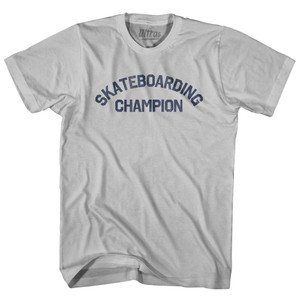 Skateboarding Champion Adult Cotton T-shirt - Cool Grey
