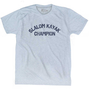 Slalom Kayak Champion Adult Tri-Blend T-shirt - Athletic White