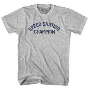 Speed Skating Champion Womens Cotton Junior Cut T-Shirt - Grey Heather Speed Skating Champion Womens Cotton Junior Cut T-Shirt - Grey Heather