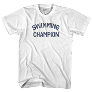 Swimming Champion Womens Cotton Junior Cut T-Shirt - White