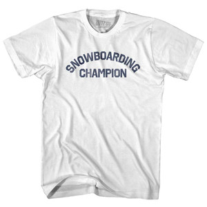 Snowboarding Champion Youth Cotton T-shirt - White