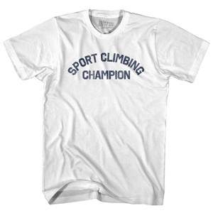 Sport Climbing Champion Adult Cotton T-shirt - White