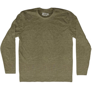 Blank Adult Tri-Blend Long Sleeve T-shirt - Athletic Military Green Blank Adult Tri-Blend Long Sleeve T-shirt - Athletic Military Green