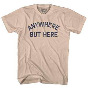 Anywhere But Here Adult Cotton T-shirt - Creme