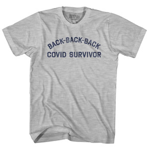 Back Back Back Covid Survivor Youth Cotton T-shirt - Grey Heather Back Back Back Covid Survivor Youth Cotton T-shirt - Grey Heather