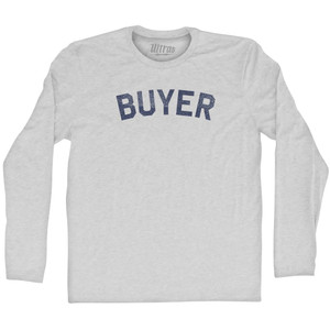 Buyer Adult Cotton Long Sleeve T-shirt - Grey Heather