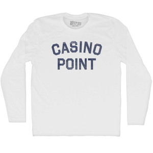 Casino Point Adult Cotton Long Sleeve T-shirt - White Casino Point Adult Cotton Long Sleeve T-shirt - White