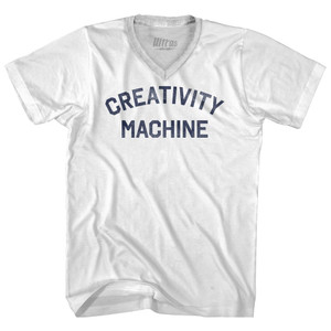 Creativity Machine Adult Tri-Blend V-neck T-shirt - White