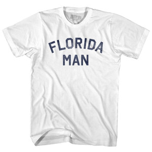 Florida Man Womens Cotton Junior Cut T-Shirt - White