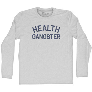 Health Gangster Adult Cotton Long Sleeve T-shirt - Grey Heather