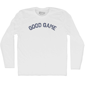 Good Game Adult Cotton Long Sleeve T-shirt - White