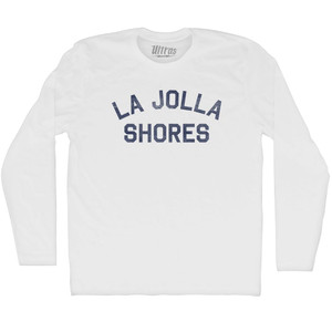 La Jolla Shores Adult Cotton Long Sleeve T-shirt - White
