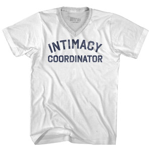 Intimacy Coordinator Adult Tri-Blend V-neck T-shirt - White