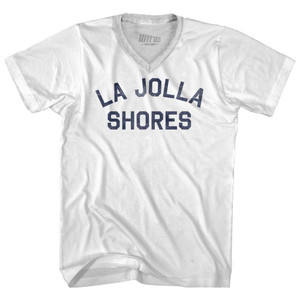 La Jolla Shores Adult Tri-Blend V-neck T-shirt - White