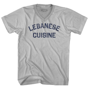 Lebanese Cuisine Adult Tri-Blend V-neck T-shirt - Cool Grey