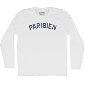 Parisien Adult Cotton Long Sleeve T-shirt - White
