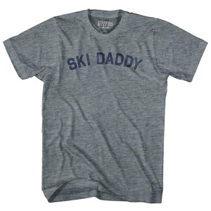 Ski Daddy Adult Tri-Blend T-shirt - Athletic Grey