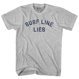 Surf Line Lies Womens Cotton Junior Cut T-Shirt - Grey Heather