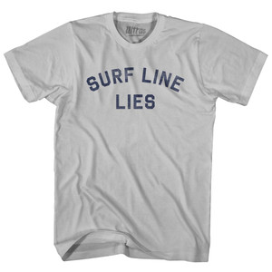 Surf Line Lies Adult Cotton T-shirt - Cool Grey