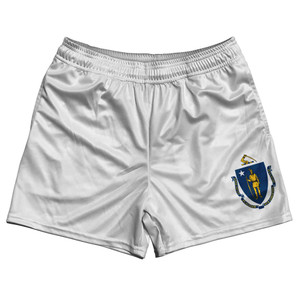 Massachusetts US State Flag Rugby Shorts Made In USA by Rugby Shorts Massachusetts US State Flag Rugby Shorts Made In USA by Rugby Shorts