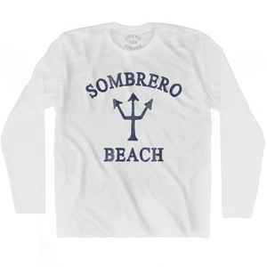 Florida Sombrero Beach Trident Adult Cotton Long Sleeve T-Shirt by Ultras