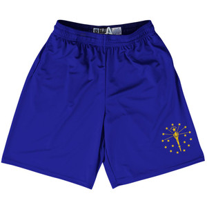 Indiana US State Flag Lacrosse Shorts Made In USA by Lacrosse Shorts Indiana US State Flag Lacrosse Shorts Made In USA by Lacrosse Shorts