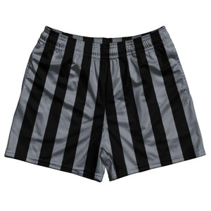 Dark Gray & Black Rugby Gym Short 5 Inch Inseam With Pockets Made In USA - Dark Gray & Black Dark Gray & Black Rugby Gym Short 5 Inch Inseam With Pockets Made In USA - Dark Gray & Black