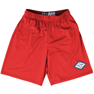 Arkansas US State Flag Lacrosse Shorts Made In USA by Lacrosse Shorts Arkansas US State Flag Lacrosse Shorts Made In USA by Lacrosse Shorts