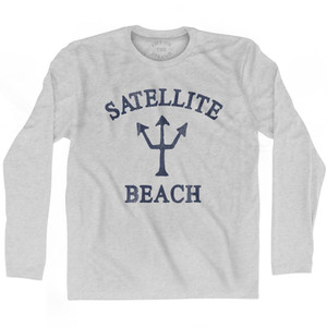 Florida Satellite Beach Trident Adult Cotton Long Sleeve T-Shirt by Ultras