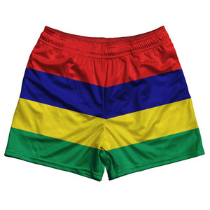 Mauritius Flag Rugby Shorts Made In USA by Rugby Shorts Mauritius Flag Rugby Shorts Made In USA by Rugby Shorts