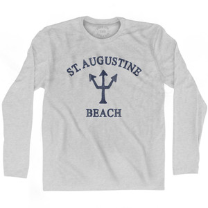 Florida St. Augustine Beach Trident Adult Cotton Long Sleeve T-Shirt by Ultras Florida St. Augustine Beach Trident Adult Cotton Long Sleeve T-Shirt by Ultras
