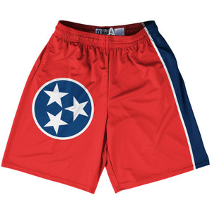 Tennessee US State Flag Lacrosse Shorts Made In USA by Lacrosse Shorts