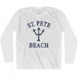 Florida St. Pete Beach Trident Adult Cotton Long Sleeve T-Shirt by Ultras Florida St. Pete Beach Trident Adult Cotton Long Sleeve T-Shirt by Ultras