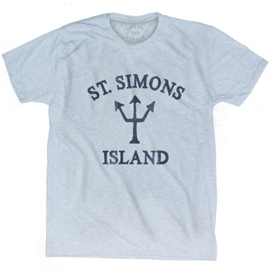 Georgia St. Simons Island Trident Adult Tri-Blend T-Shirt by Ultras