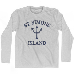 Georgia St. Simons Island Trident Adult Cotton Long Sleeve T-Shirt by Ultras Georgia St. Simons Island Trident Adult Cotton Long Sleeve T-Shirt by Ultras