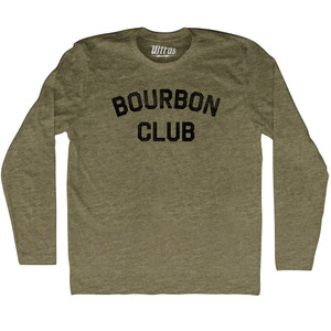 Bourbon Club Adult Tri-Blend Long Sleeve T-shirt-Military Green